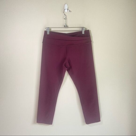 Lululemon Astro Wunder Under Crop II Shine Dot Bordeaux Size 6 - Picture 5 of 8
